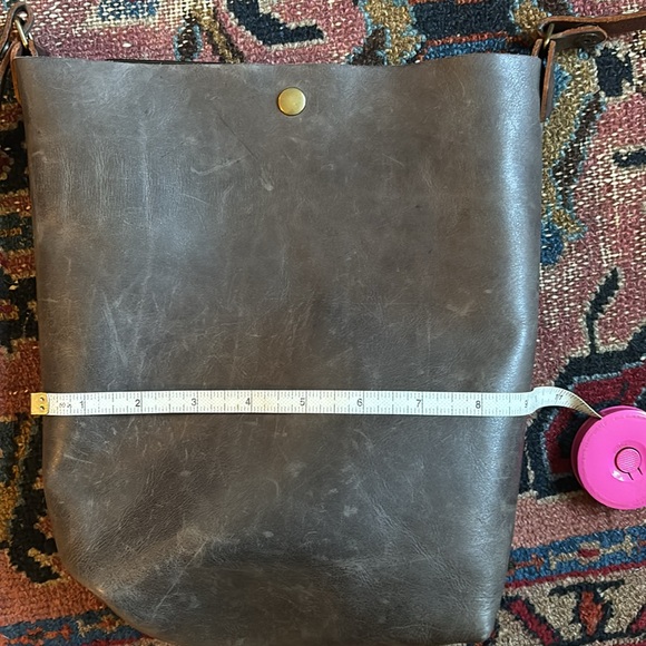 New Handmade Brownish Gray Leather Crossbody from Etsy Small Business - Picture 7 of 8